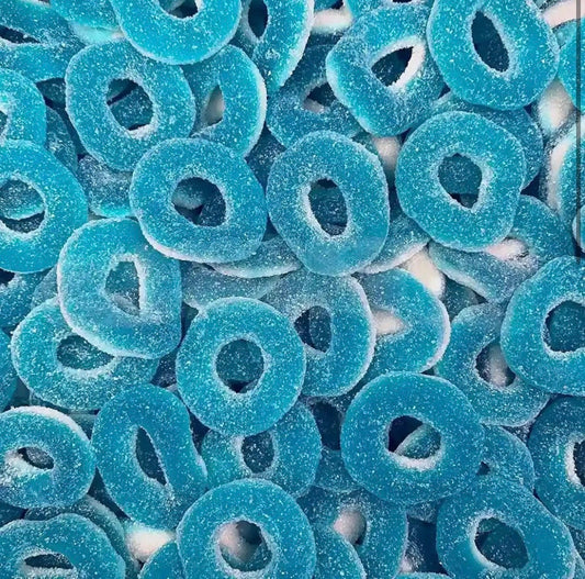 Saure Himbeerringe (500g)